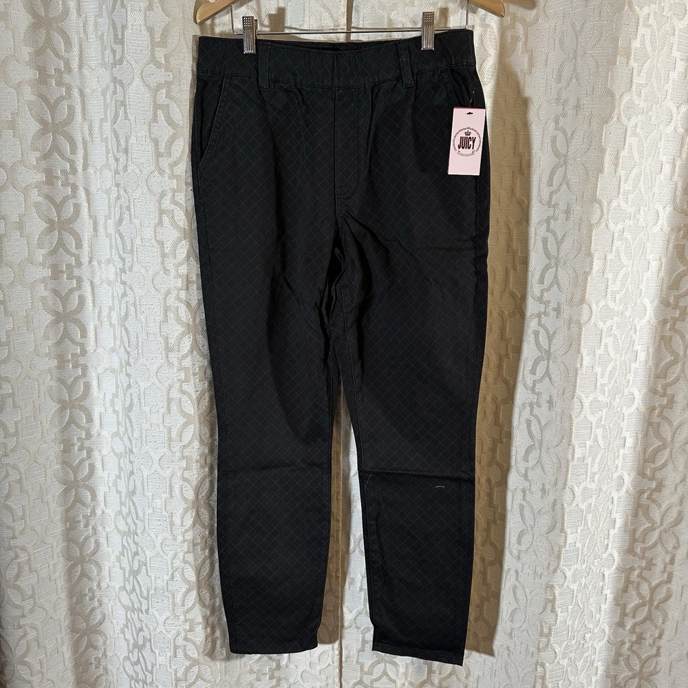 Juicy Couture Pants Women's Straight Leg Pull-On Black Size 10 NEW